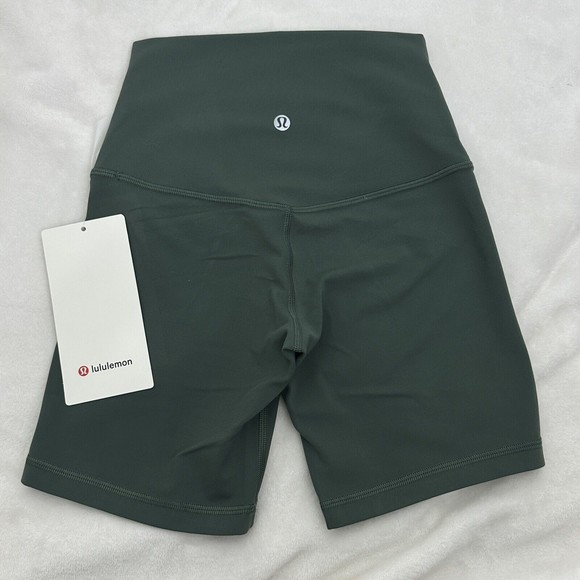 NWT Lululemon Align High Rise Short 6" Dark Forest Size 2